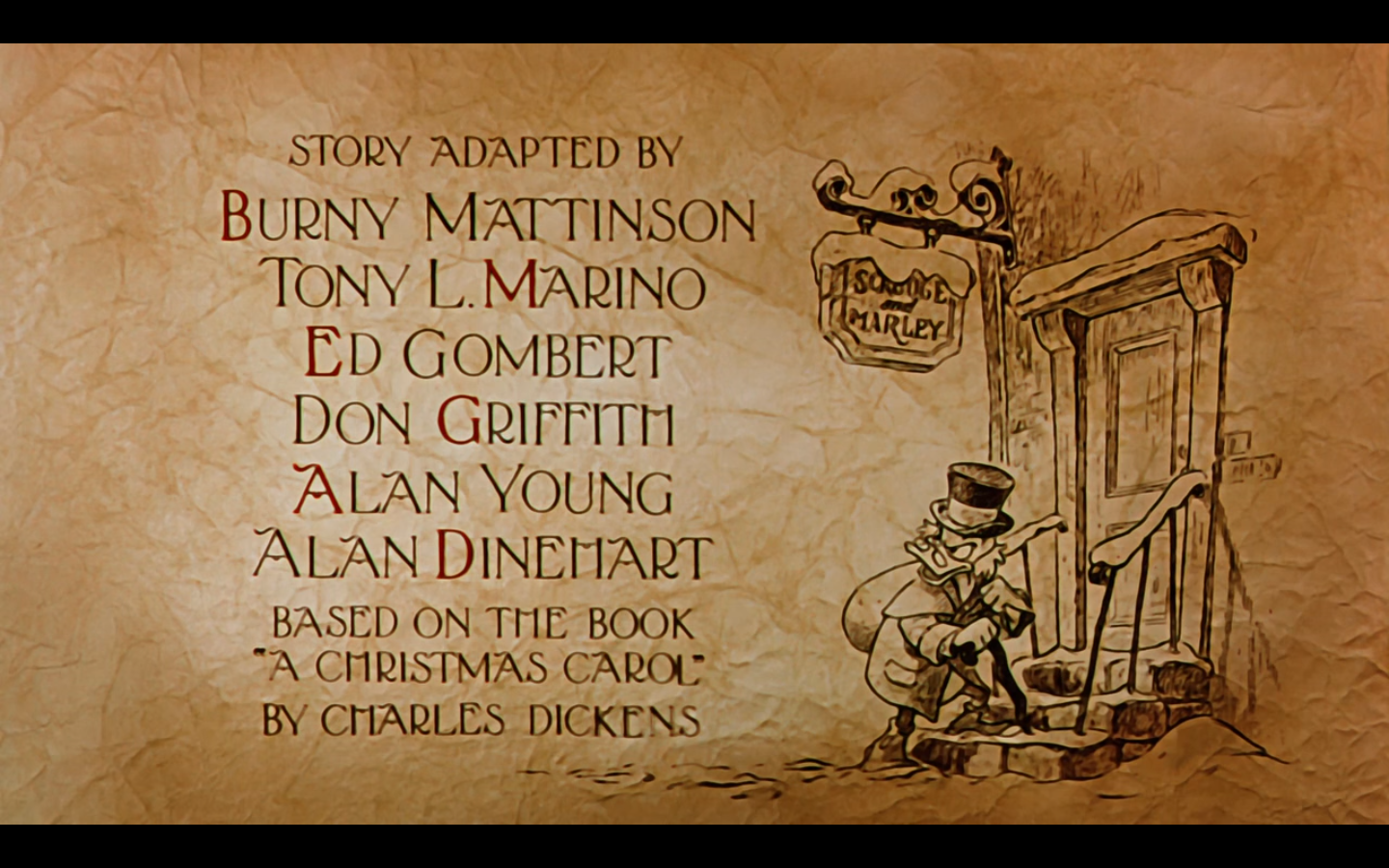 Mickey’s Christmas Carol (1983) opening titles Fonts In Use